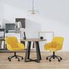 Day and Night - Day and Night Swivel Dining Chairs 2 Pcs Yellow Velvet