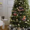 Festival Dachshund Hanging Charm Acrylic Christmas Tree and Car Interior Decoration Decorative Pendant for Indoor