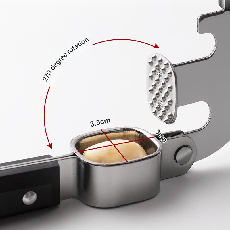 1/2PCS Stainless Steel Garlic Press Multi-Functional Garlic Press with Bottle Opener Anti-Corrosion for Creative Kitchen Tools