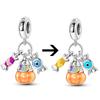 Copper Metal Halloween Series Pumpkin Witch Doll Skull Candy Charm Bead Components Bead Components Compatible With Bracelet High Quality Fine Jewelry