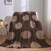Brown Background With Dots Flannel Blanket Warm Soft Halloween Christmas Couch Warm Cozy Decorative Decor Gift For All Season