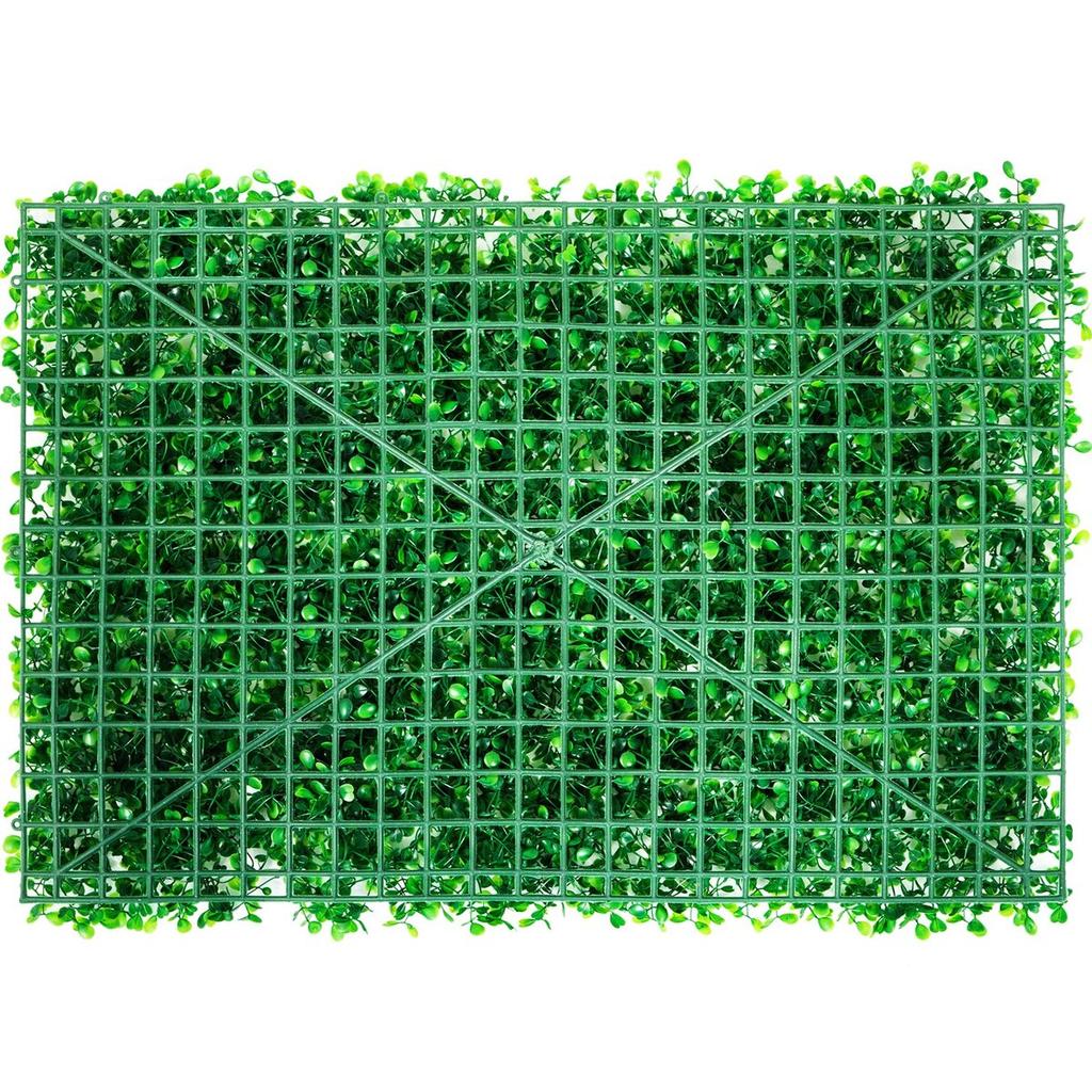 Artificial Boxwood Panel UV 4pcs Boxwood Hedge Wall Panels Artificial Grass Backdrop Wall 24X16" 4 cm Green Grass Wall Fake Hedge for Decor Privacy