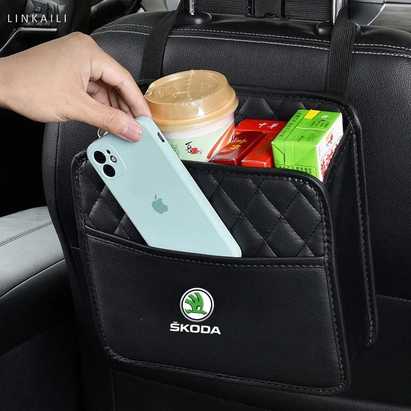 lkdxh8 Suspension car seat back storage bag/car rear seat storage bag for Skoda Octavia Superb Fabia 1 2 VII S Kodiaq Kamik Scala VIRS