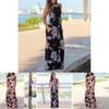 Summer Women's Elegant Casual Sleeveless Floral Printed Beach Dress Long Sundress