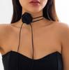 Elegant Big Flower Choker Necklace for Women Trendy Ladies Long Knotted Rope Chain Necklaces 2026 Fashion Jewelry On Neck Collar