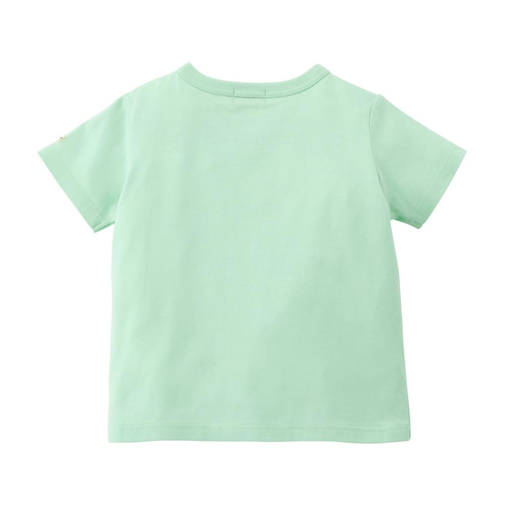 MIKI HOUSE HOT BISCUITS Short Sleeve Ice for Boys and T-Shirt, Green, 90cm, Girls, 70-5210-683