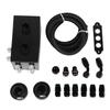 Black Oil Catch Can Kit Breather Box 6 Port Universal Car Modification Parts