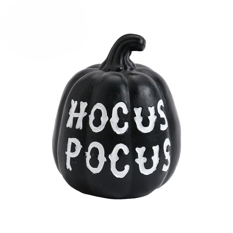 Halloween Decorations, Resin Pumpkin Decorations, Halloween Party Table Ornaments чёрный