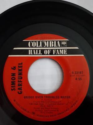 7inch Record SIMON & GARFUNKEL - Bridge Over Troubled Water 433187 Columbia Canada Pop Used