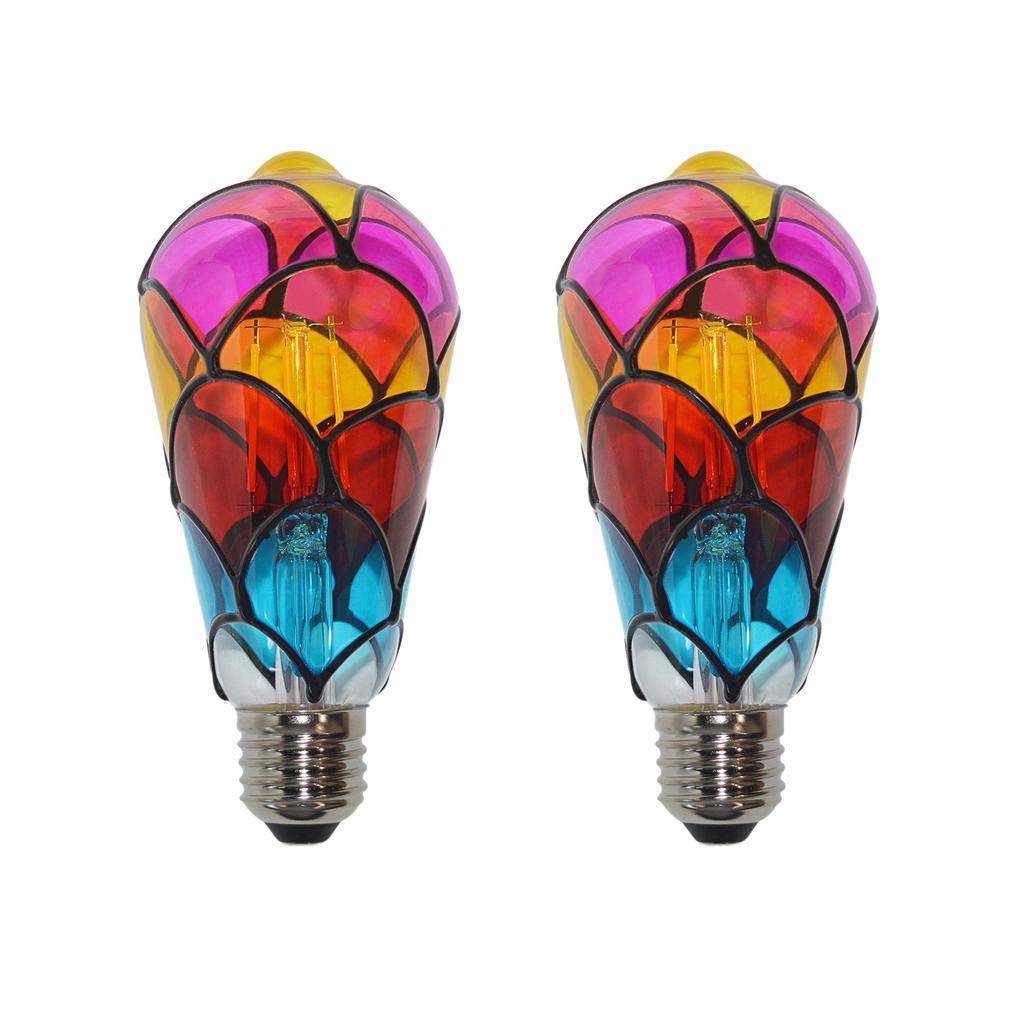 Unique Decor Piece: Hand-painted Bulb Becomes A One-of-a-kind Decorative 2PC