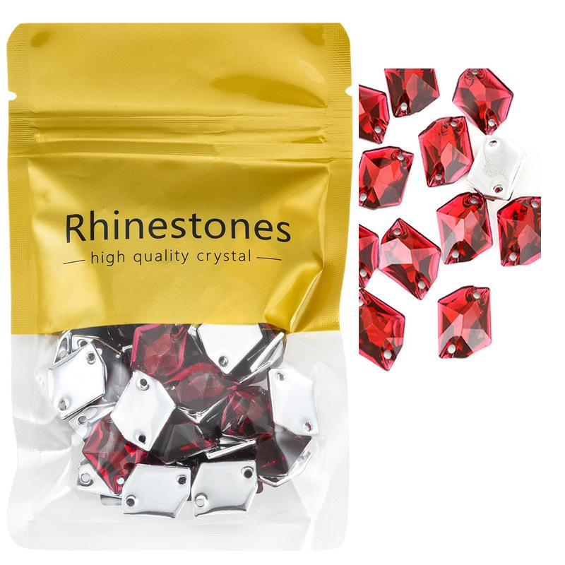 

Смоляний дриль для ручного шва з плоским дном та подвійним отвором, спеціальна форма плоскої пряжки для ручного шва з каменю, посріблене дно, аксесуари для ювелірних виробів зі стразами. 16x20mm 50pcs/bag