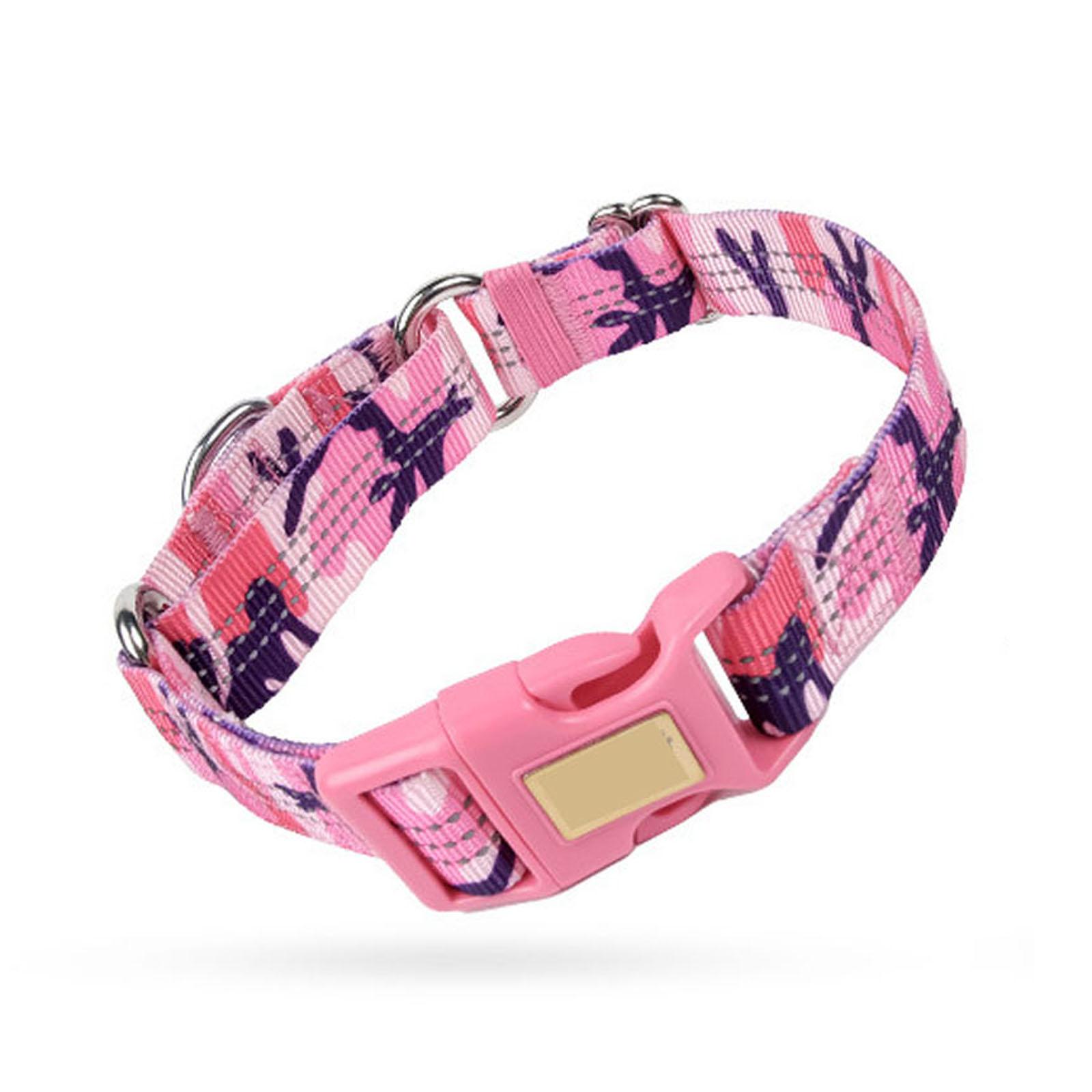 

Камуфляжний нашийник для собаки, подвійне кільце, регульований вуличний ремінець для шиї для маленьких і великих собак S