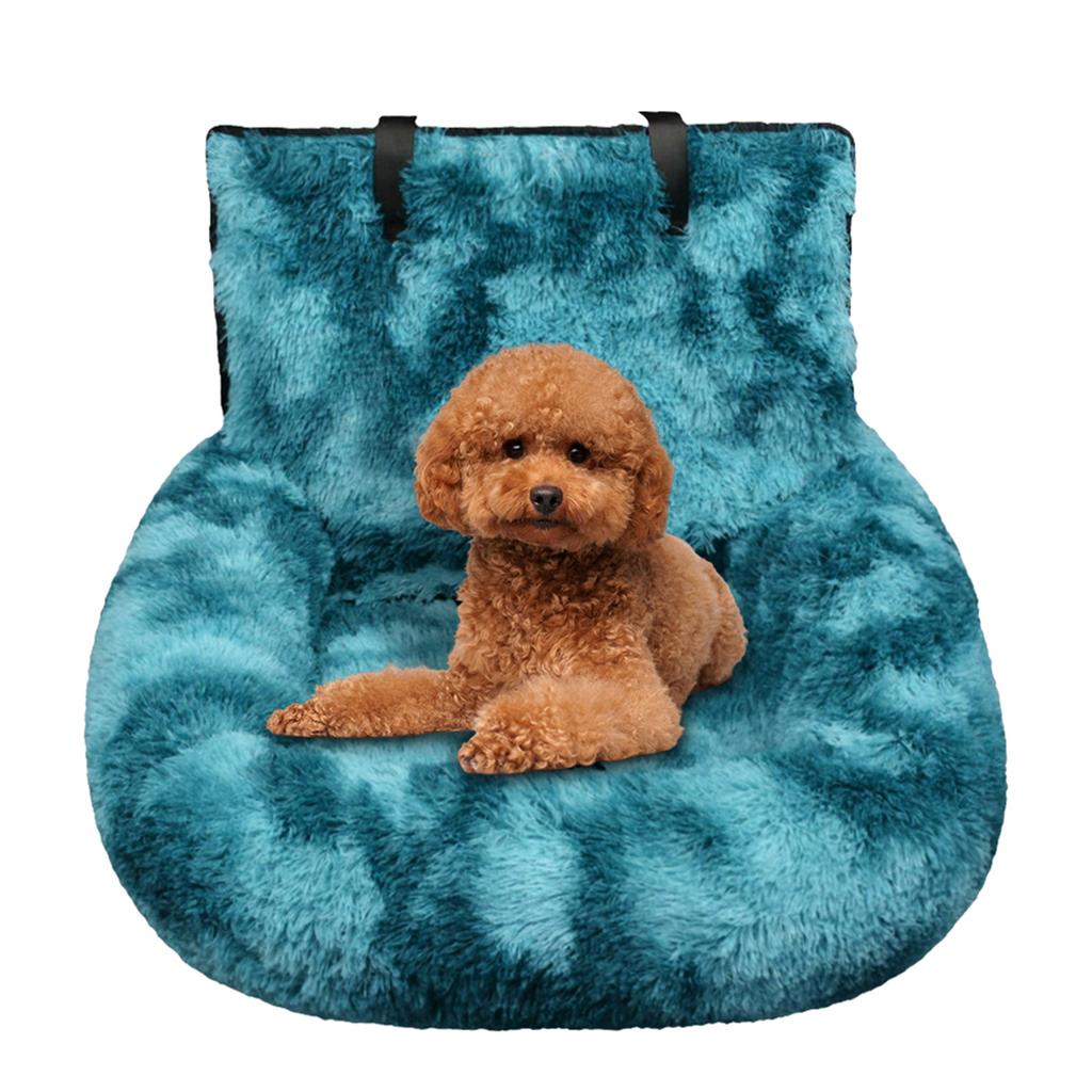 Removable Washable Cushion with Safety Belt Soft Plush Dog Seat Pet Car Booster Seat for Small Medium Large Dogs