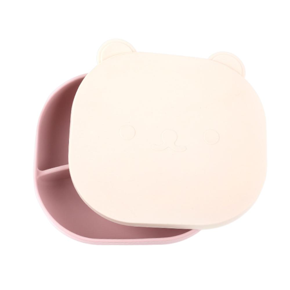 Cartoon Bear Baby Silicone Sucker Plate BPA-Free Toddler Feeding Tableware  Auxiliary Training