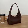 Borsa vintage da donna sotto il braccio in pelle PU morbida Hobo Borse a spalla Colore solido Casual Borsa a mano da ascella Ragazze Borsa tote da esterno per uso quotidiano