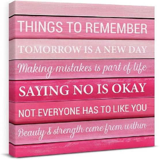 pirational Farmhouse Canvas Print Wall Art Decor One Small Positive Thought in the Morning Can Change Your Whole Day Sign Painting Plaque Rustic Home