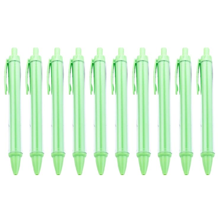 10Pcs Retractable Ballpoint Pen Plastic Ballpoint Pen Press to Open Close Ergonomic Grip Writing Pen for Students
