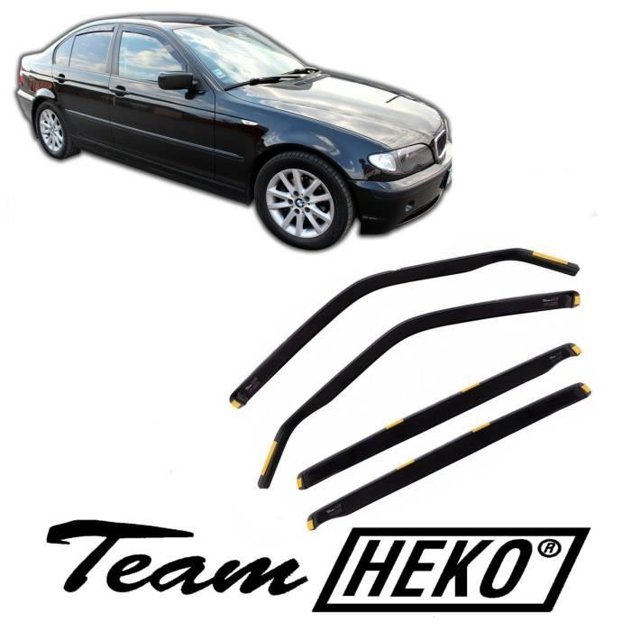 Air Deflectors - Compatible BMW - E46 - 4 Doors - Tinted Acrylic - 4 Pieces