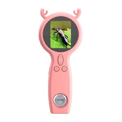 Children Microscope 500X Magnification 2Inch Color Display Ergonomic Grip Microscope For Backyard Exploration