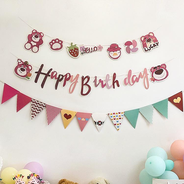 Banner zum ersten Geburtstag des Babys: Kinderwimpelkette für die Kindergarten-Dekoration