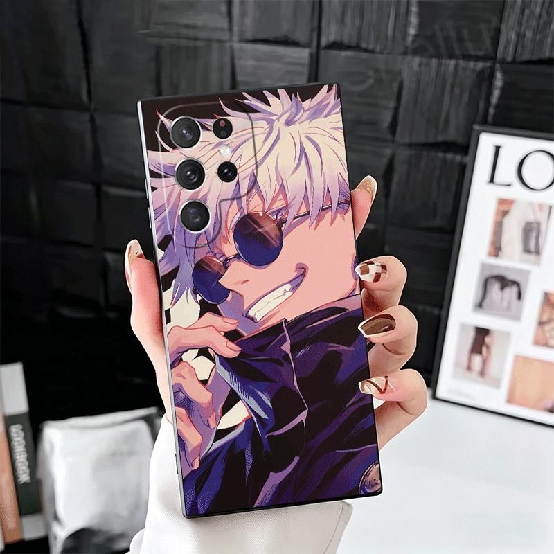 Anime Gojo Satoru JUJUSU Soft Phone Case for Samsung Galaxy S26 S25 Edge S24 Ultra S23 Plus S22 S21 FE S20 Black Cover Back Shel
