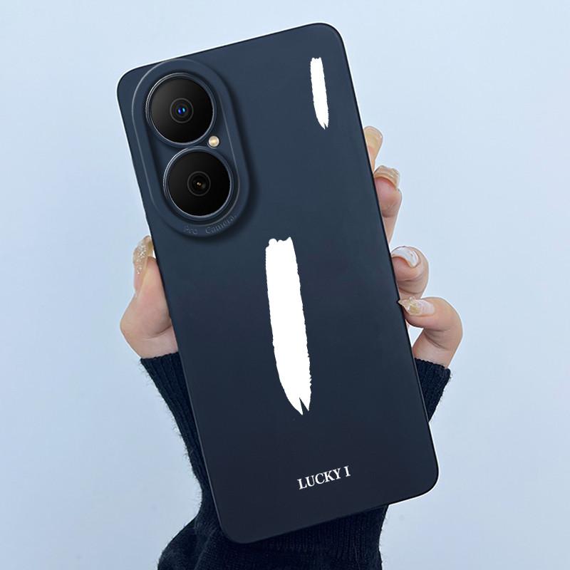 For Huawei Nova Y73 4G Lucky Initial Letter Phone Case For Huawei Nova Y73 NovaY73 4G Soft Silicone Back Cover Shockproof Bumper