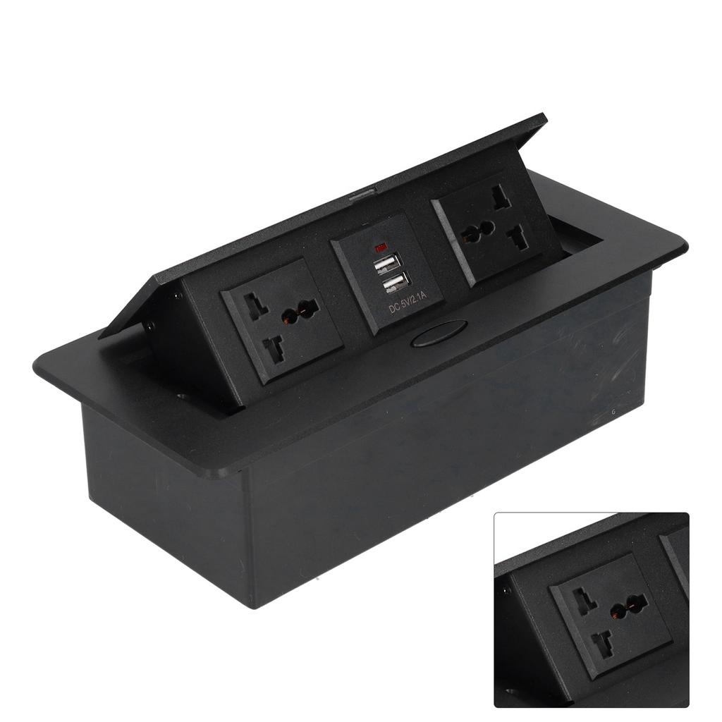 Desk Connection Box Table Up Socket Dual USB Power Outlet Strip Hub Connection Box 250V J29 for Home Table USB Socket
