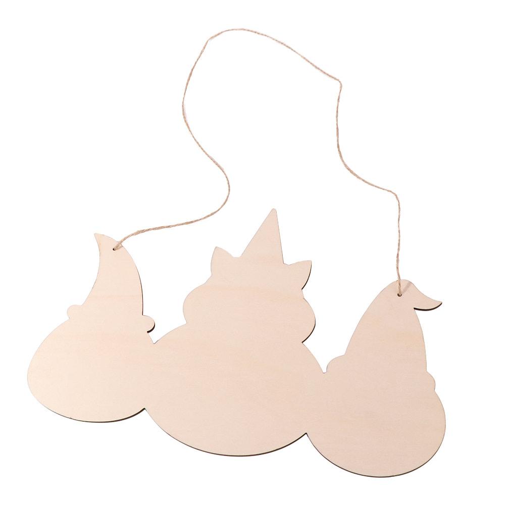 Retro Style Halloween Welcome Sign Wooden Lightweight Halloween Door Hanger Weatherproof Halloween Party Wooden Pumpkin Signs