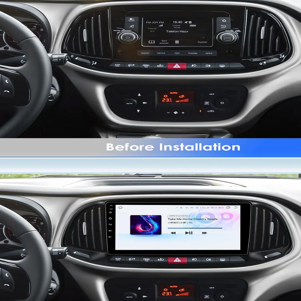 Android Auto Carplay For  Fiat Doblo 2015 2016 2017 2018 2019 2020 Car Radio Multimedia Video Player GPS Navigation Stereo WIFI