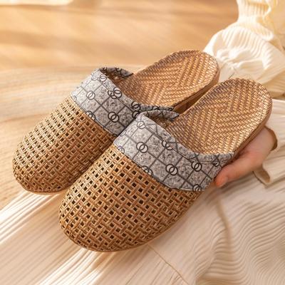 Women's Non-Slip Silent Deodorant Cotton & Linen Slippers for Home and Summer, Style 1363