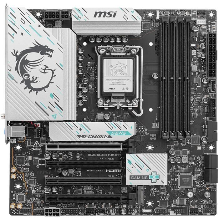 Carte mère - MSI - B860M GAMING PLUS WIFI l B860 LGA 1851 (Socket V1) micro ATX