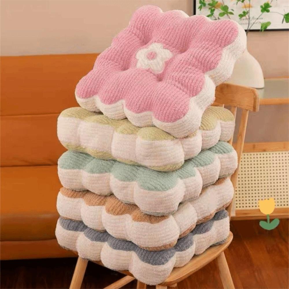 Soft Cotton Seat Cushion 40*40cm Chair Seat Cushion Square Office Chair Pad for Home Office Sofa
