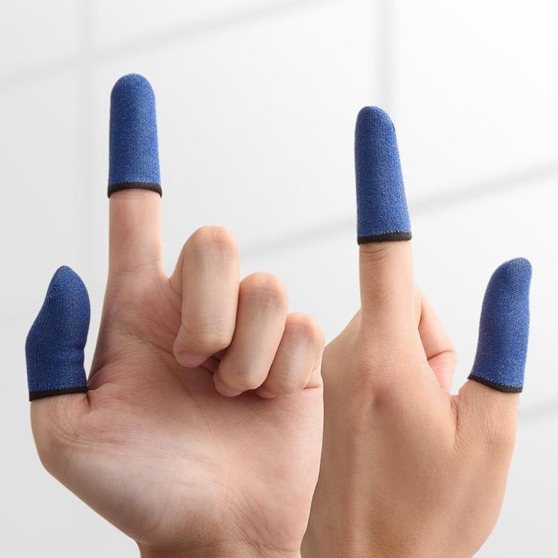5 Pairs Finger Sleeves Thumb Fingertip Cover Breathable Anti Slip Finger Gloves for Mobile Games Sweatproof Thumb Sleeve