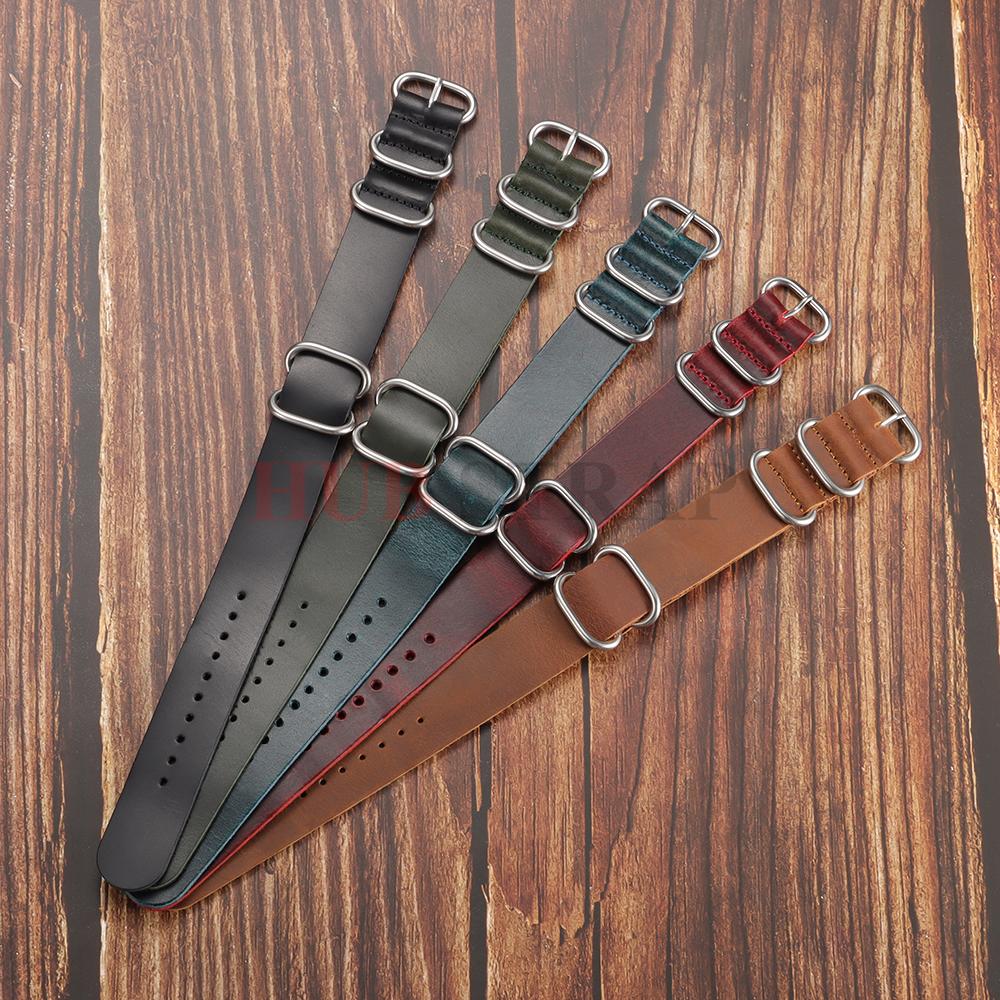 18mm 20mm 22mm Vintage Echtes Leder Uhrenarmbänder Rindsleder Uhrenarmband für Herren Damen Uhrenverstellung Ersatzzubehör