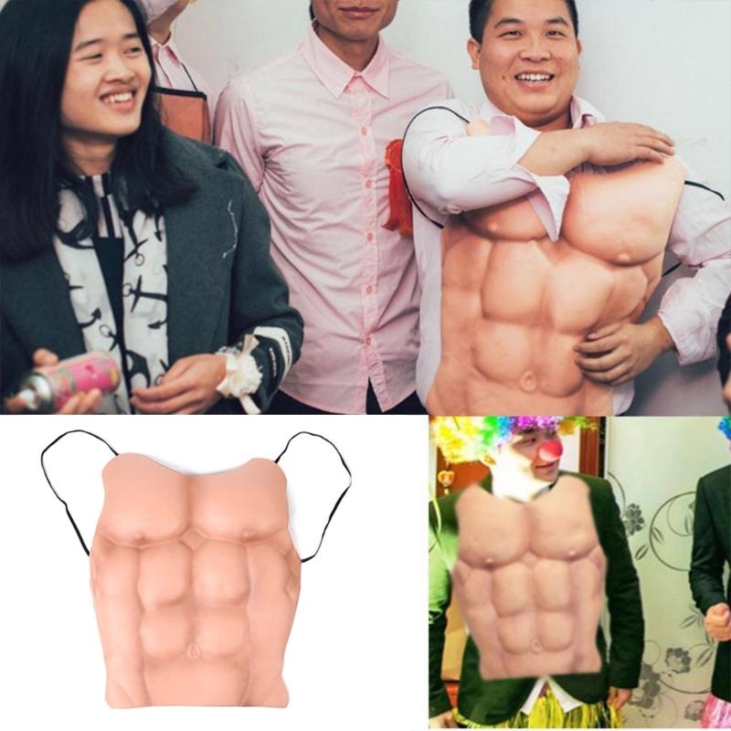 Falsche Muskelbrust Requisiten Cosplays Make-up Kostüm Brust für Cosplays Party Kostüm Fake Muskel Requisit Kostümzubehör