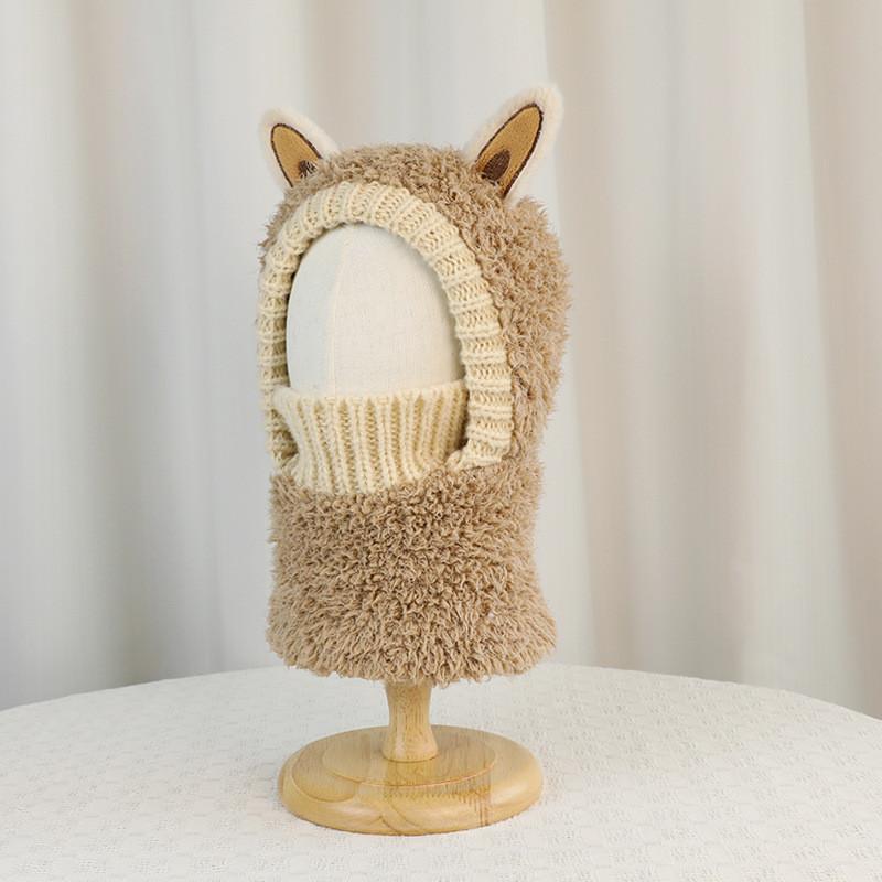 Kids Winter Knit Hat With Plush Ear Protection For Cold Weather Outdoor Fun
