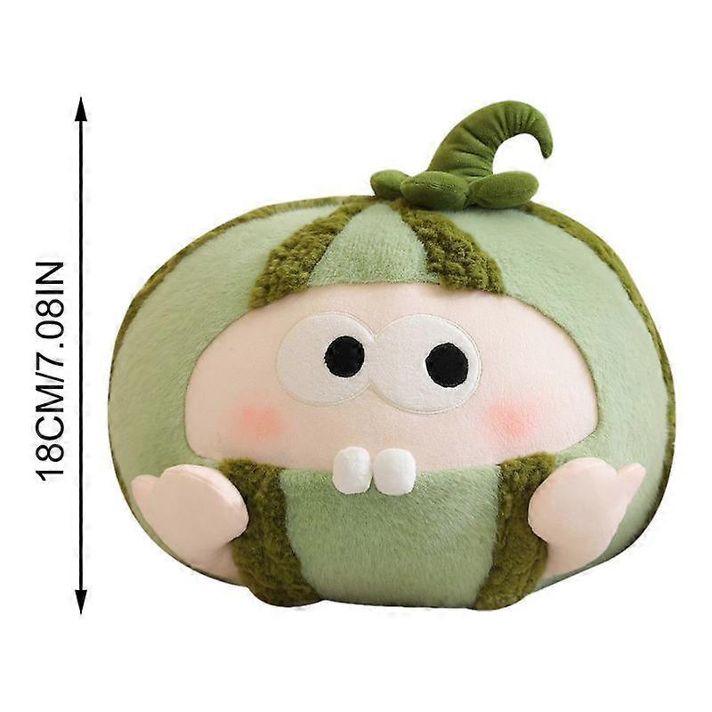 Watermelon Plush Toy Stuffed Doll Fruit-Shaped Hugging Pillow Soft Cuddle Toy Home Decor Cute Gift 12 Inches