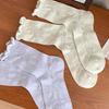 3Pairs Ruffle Mid Tube Socks Ins Style Sweet Socks Women Fashion Mesh Flower Socks  Girl