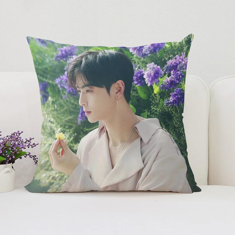 Decorative Pillow Cover 45x45 Cushions Covers C-Cha Eun Woo Fan Gifts Bed Pillowcases Cushion Cover 50x50 Home Decoration Cases