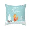Nordic Style Christmas Pillow Cover Cartoon Print Santa Claus Cushion Cover Sofa Peach Skin Pillow Cover