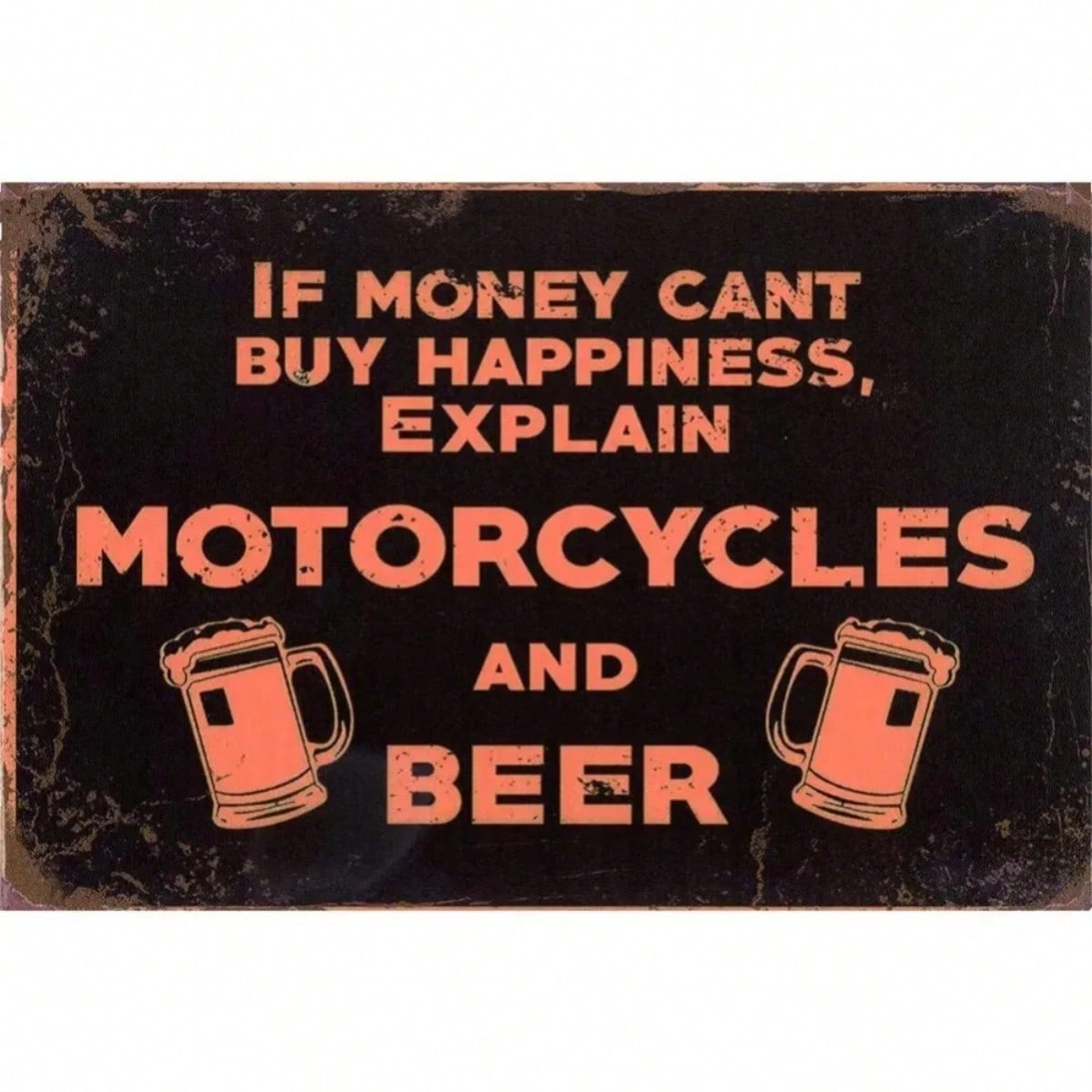 Metal Wall Art Beer Motorcycle Vintage Sign Bar Decor
