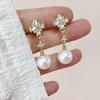 Kamelie Mückenspirale Halter Perlenblume Retro Ohrclips Ohrringe - Kein Piercing erforderlich