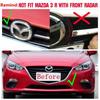 Car Front Middle Grille Grill Strip Decoration Molding Cover Trim ABS Chrome Accessories Exterior Kit For Mazda 3 2014 2015 2016