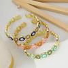 Micro-Zircon Oil Drop Devil's Eye Bracelet Women's Open Open Adjustable Hand Jewelry