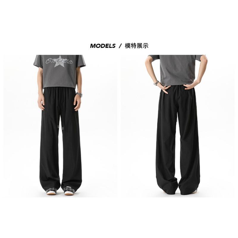 Mens Summer Thin Breathable Loose Casual Long Pants For Sports Commuting