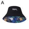Double-sided Bucket Hat Men Women Summer Basin Cap Hip Hop Graffiti Fishing Fisherman Hat Retro Pattern Packable Sun Protection