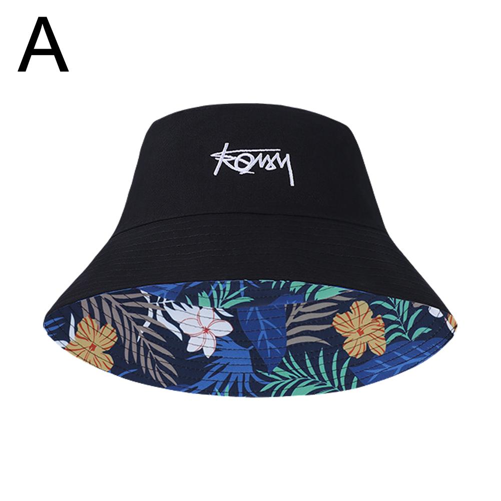 Double-sided Bucket Hat Men Women Summer Basin Cap Hip Hop Graffiti Fishing Fisherman Hat Retro Pattern Packable Sun Protection