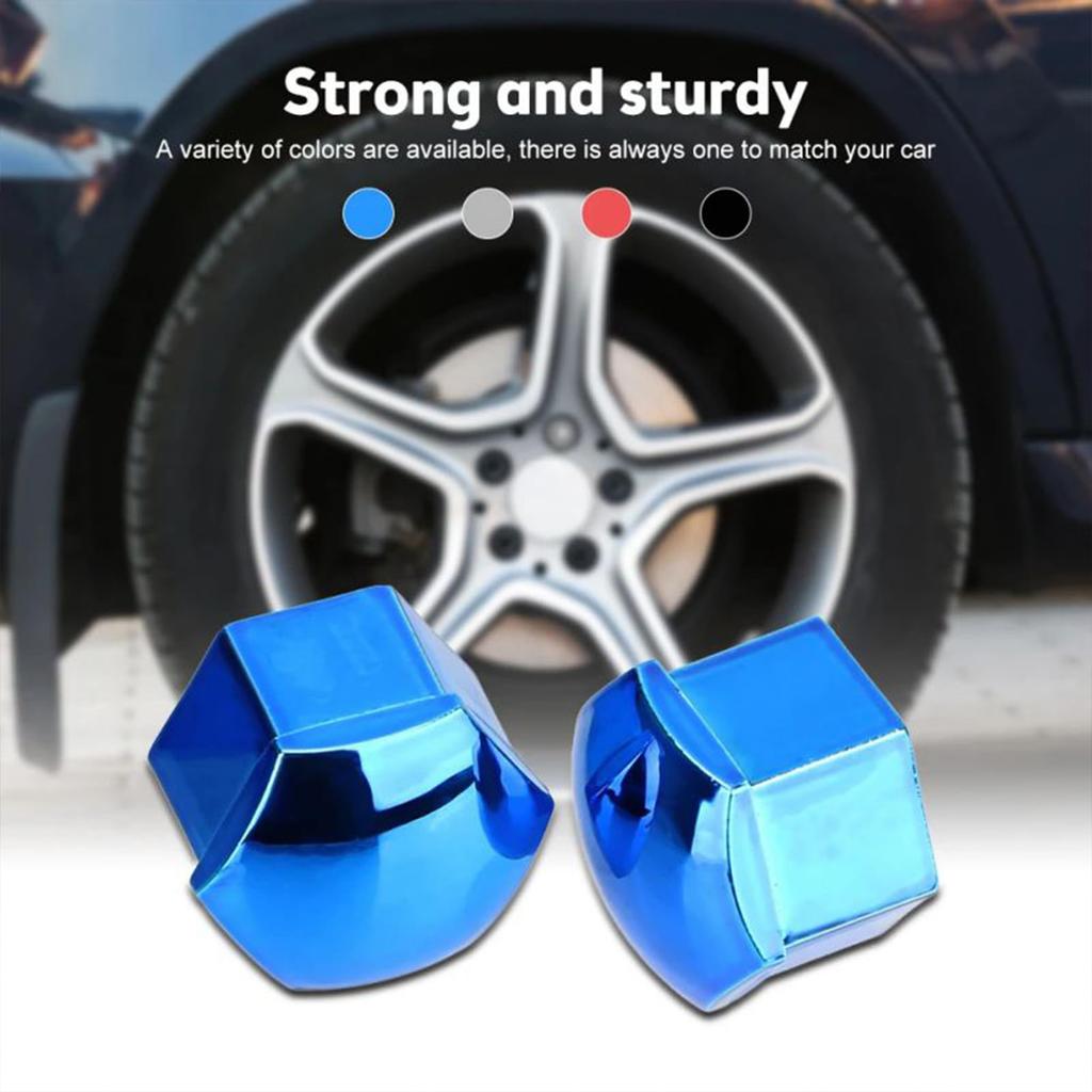 20 Pcs Car Short Nuts Wheel Lug Nut Cover Protective Cover Anti-theft Dustproof
