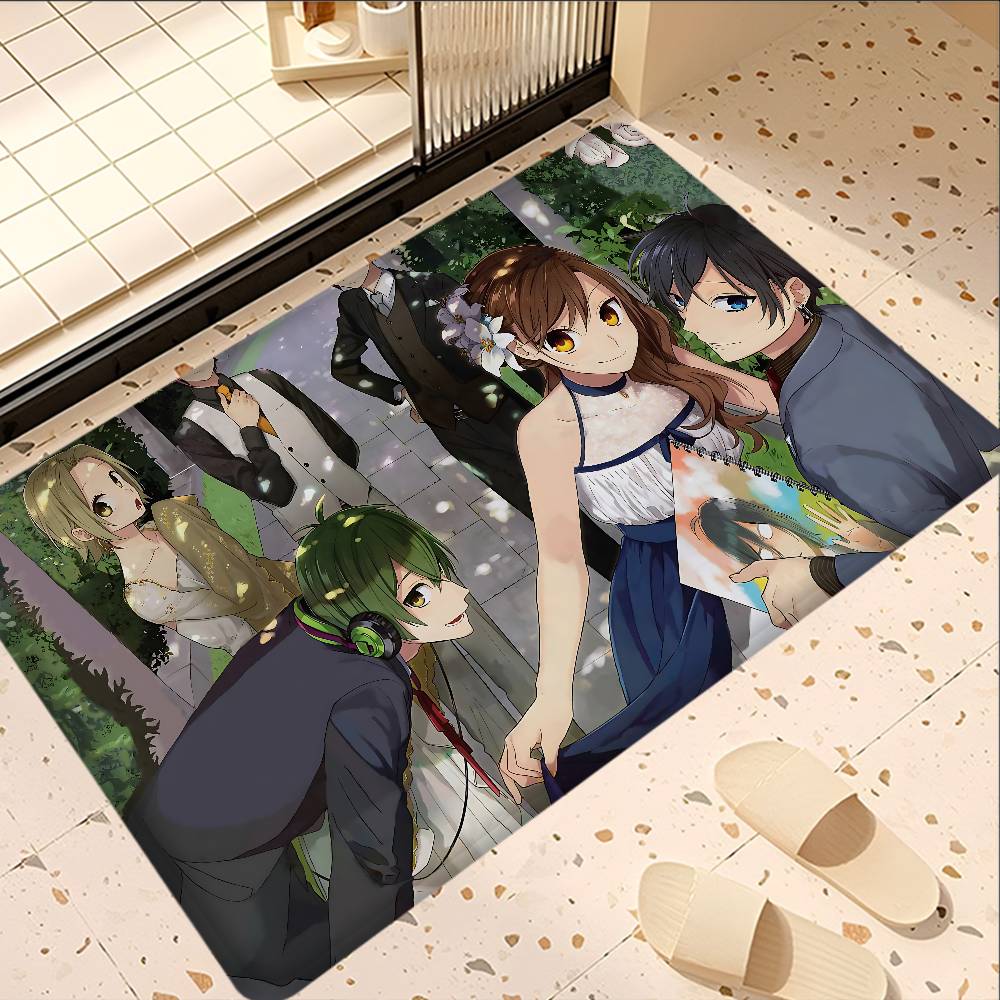 Horimiya Anime Door Mat Washable Non-Slip Living Room Sofa Chairs Area Mat Kitchen Bedside Area Rugs