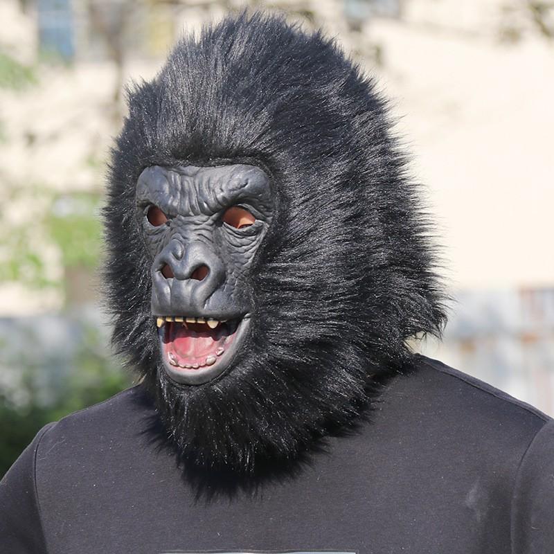Halloween Gorilla Maske 3D Reißzähne Latex Vollkopf Kostüm Party Cosplay